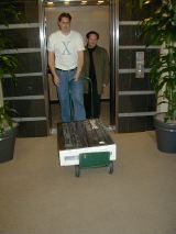 Off the elevator